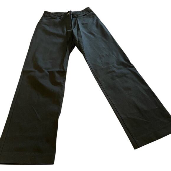 Eileen Fisher Black Straight Leg Ponte Pants - Picture 3 of 6